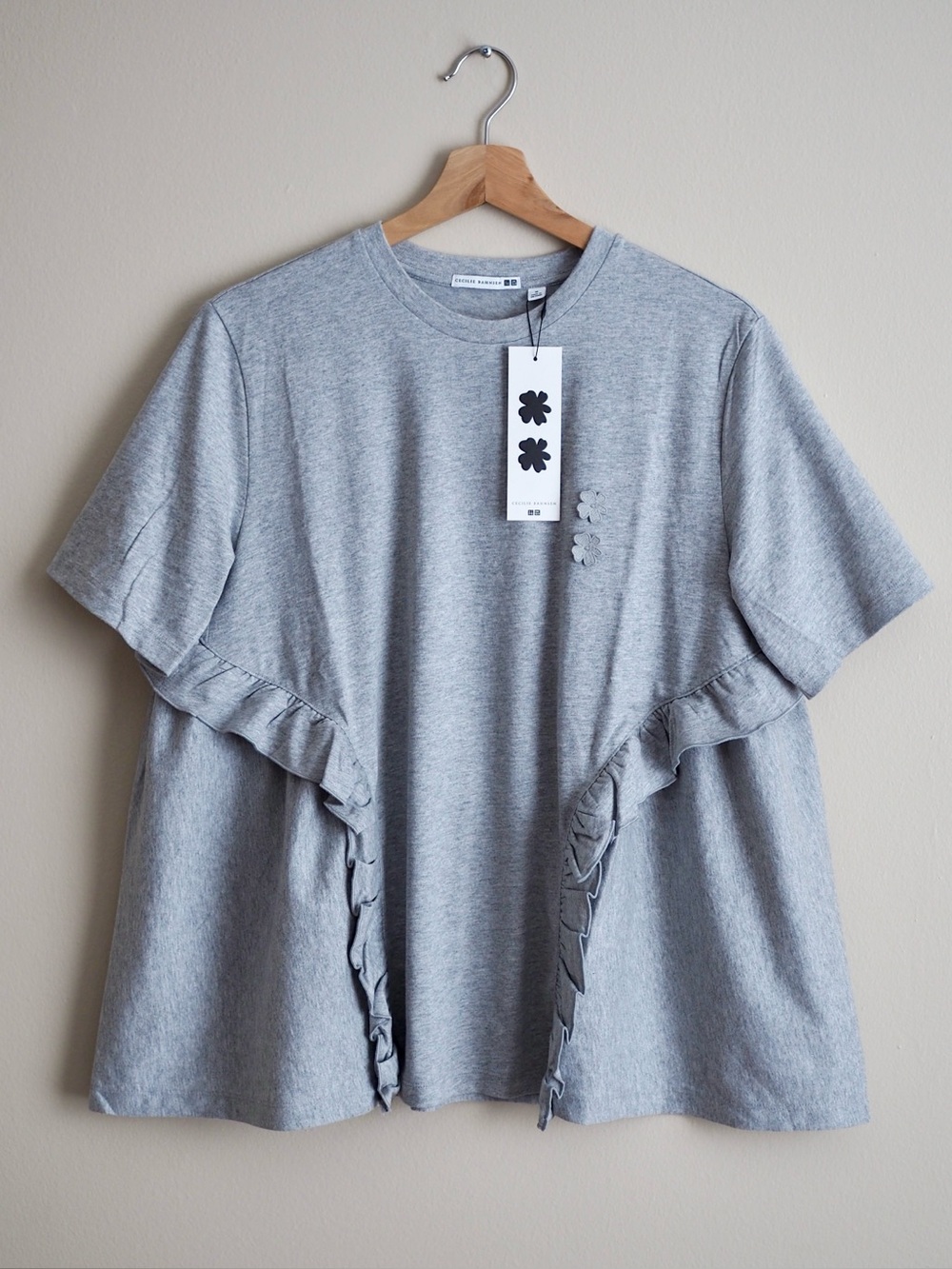 Cecilie Bahnsen frill top cotton Uniqlo T shirt new